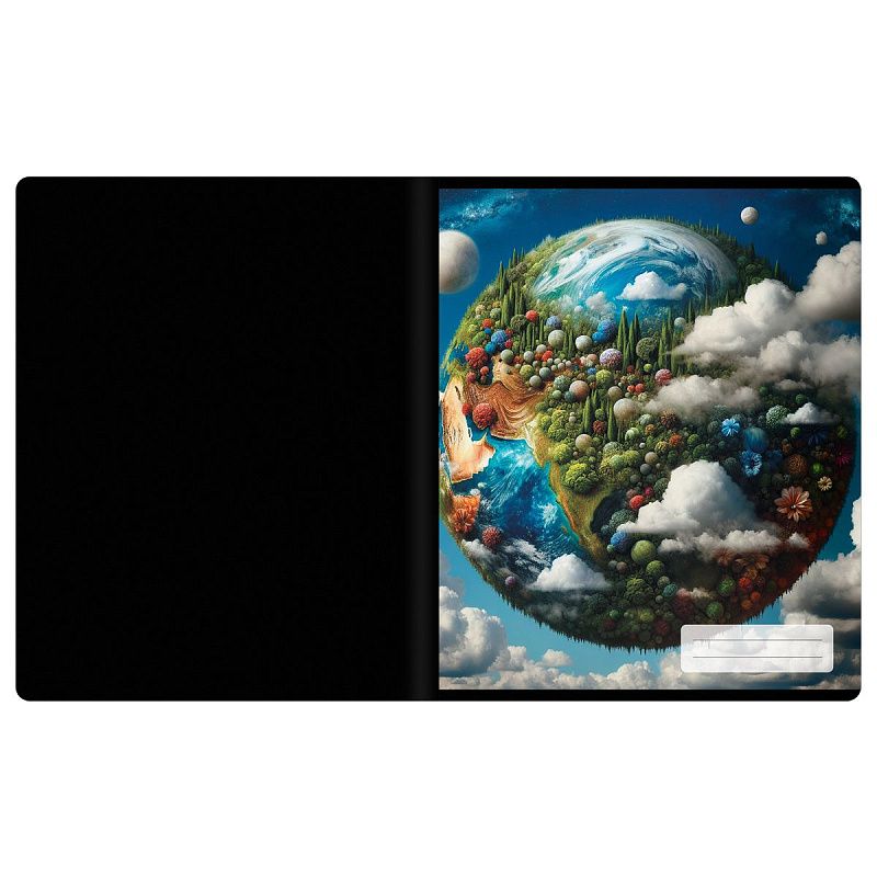 Тетрадь предметная 48л. BG "Информационное поле" - География, soft-touch ламинация, выб. лак