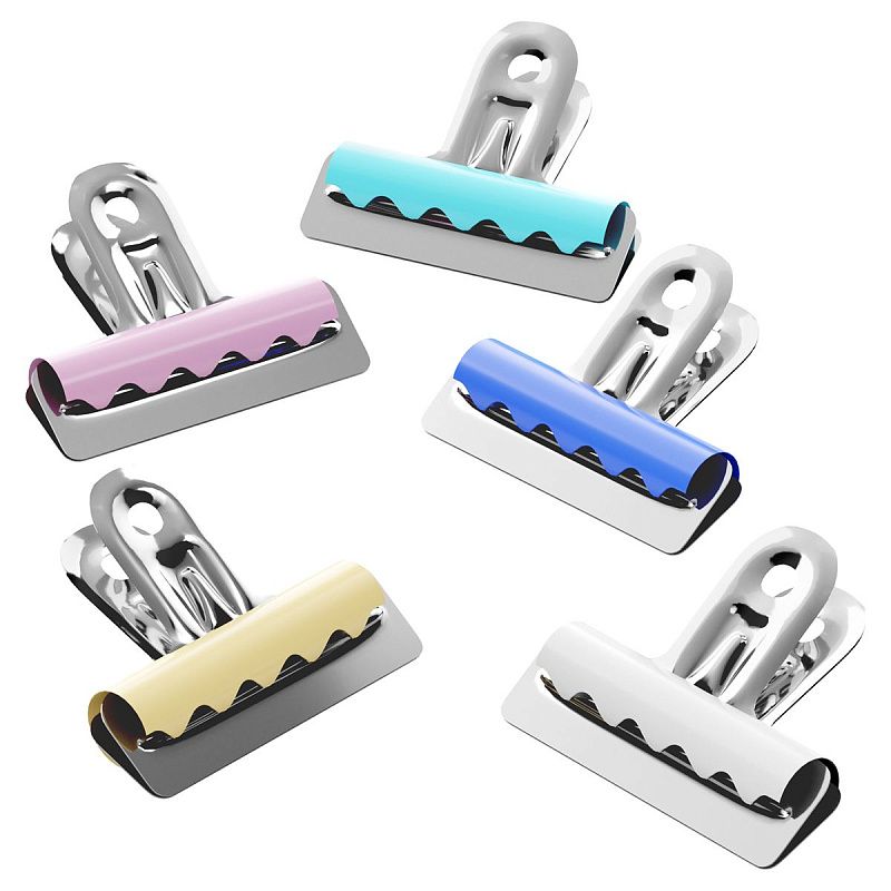 Зажимы-бульдоги для бумаг 57мм, Berlingo, 10шт., цветные, картонная коробка