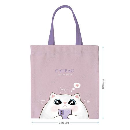 Сумка-шоппер MESHU "Catbag", 33*40см, канвас 