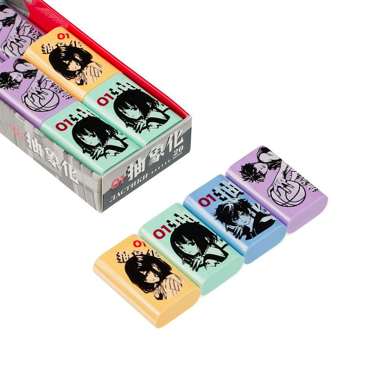 Ластик MESHU "Anime", термопластичная резина, 37*24*11мм 