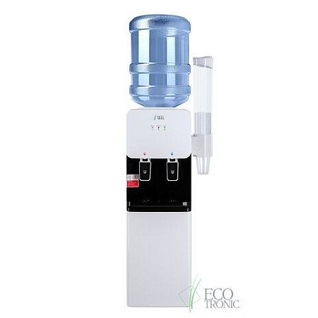 Кулер-водонагреватель БЕЗ ОХЛАЖДЕНИЯ ECOTRONIC J1-LCN XS, напольный, шкаф, 2 крана, белый, 12091