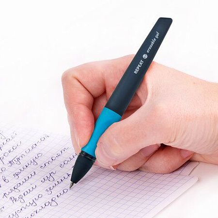 Ручка стираемая гелевая с эргономичным грипом BRAUBERG REPEAT, СИНЯЯ, узел 0,7 мм, линия письма 0,5 мм, 143662 
