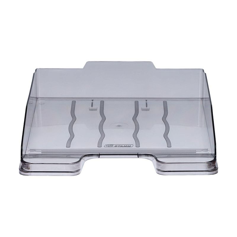 Лоток для бумаг горизонтальный СТАММ "Эксперт", тонированный серый