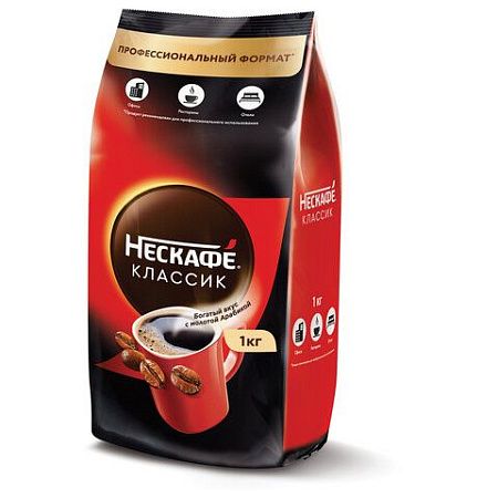 Кофе растворимый NESCAFE "Classic", 1000 г, мягкая упаковка, 12458947