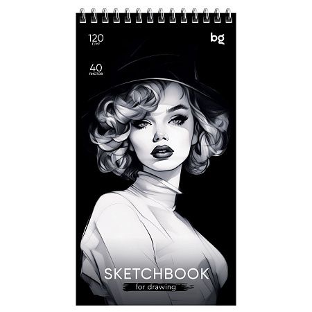 Скетчбук 40л. А5 на гребне BG "Fashion Week", 120г/м2