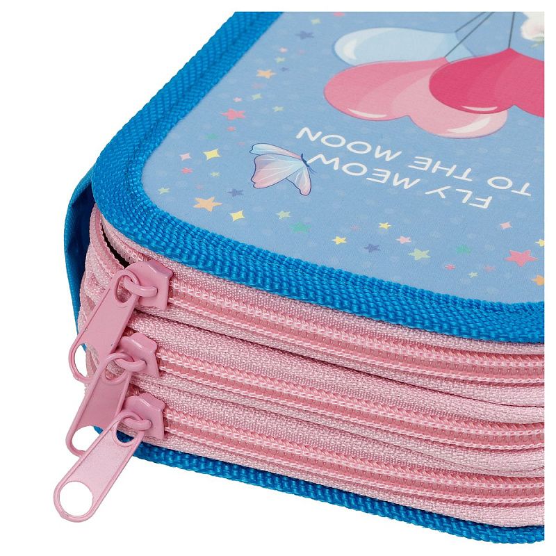 Пенал 3 отделения, 190*110 ArtSpace "Meow", ламинированный картон 