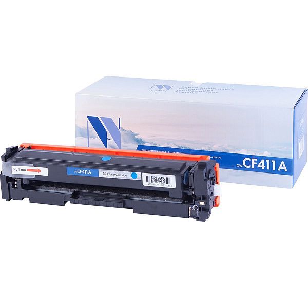Картридж совм. NV Print CF411A голубой для HP LJ Pro M377dw/M452nw/M452dn/M477fdn/M477fd (2300стр.)