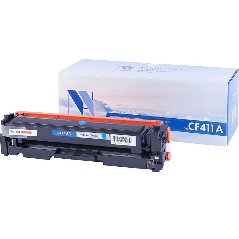 Картридж совм. NV Print CF411A голубой для HP LJ Pro M377dw/M452nw/M452dn/M477fdn/M477fd (2300стр.)