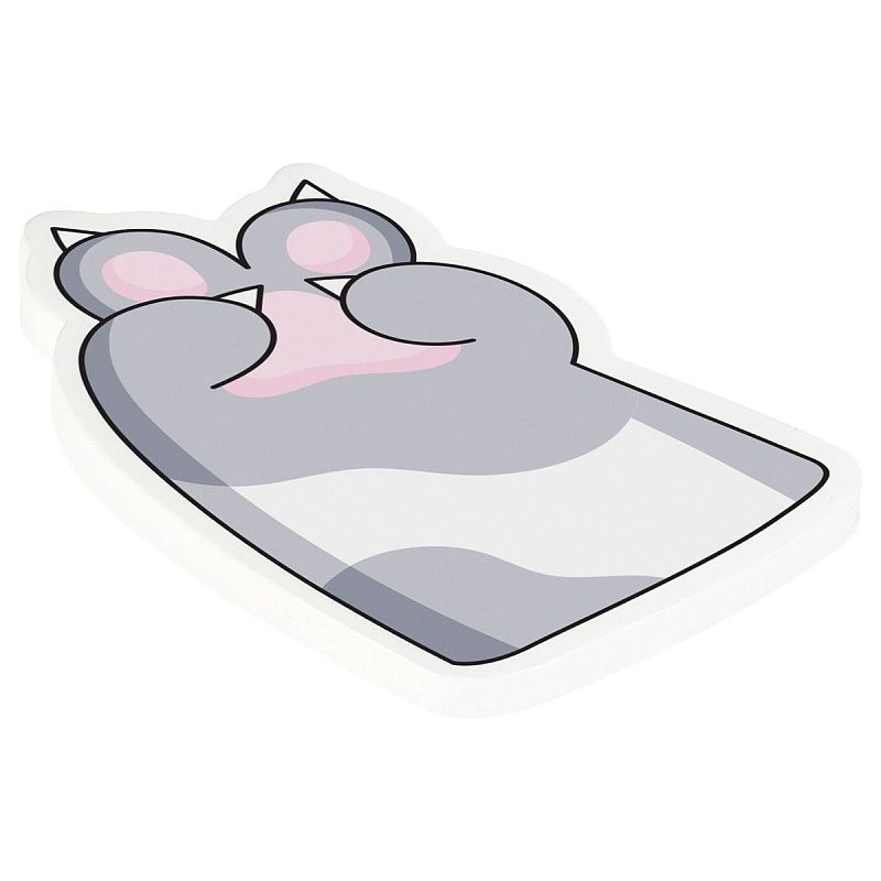 Самоклеящийся блок фигурный MESHU "Paws", 40л., европодвеc, ассорти