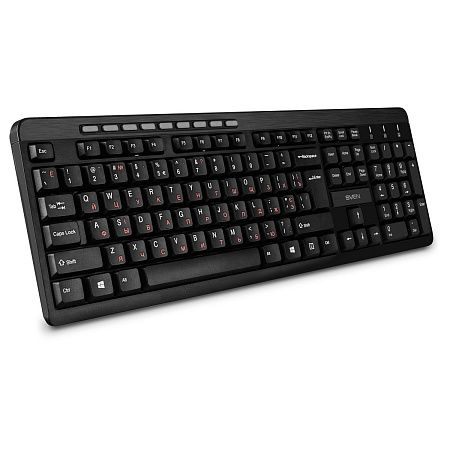 Комплект беспроводной клавиатура + мышь Sven KB-C3400W, USB, черный