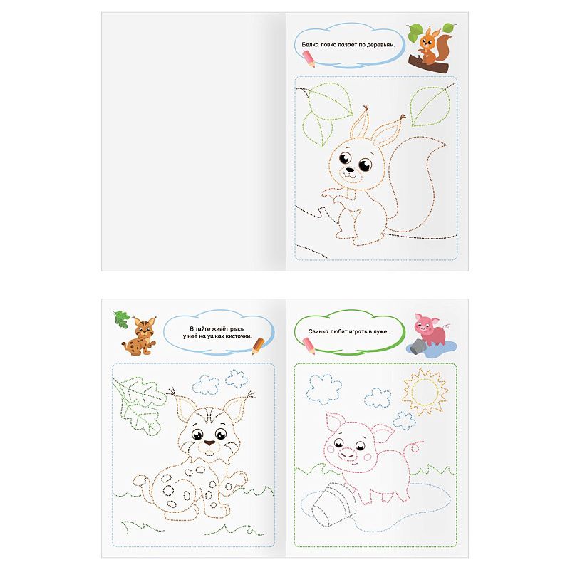 Раскраска 175*246мм, 16 стр., ТРИ СОВЫ "Обведи и раскрась", цветной контур