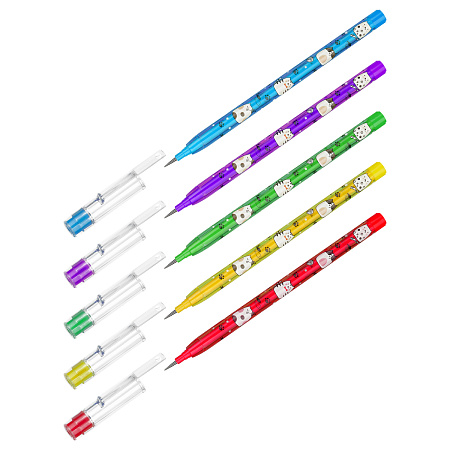Карандаш сегментный ArtSpace "День кота", с ластиком, ассорти