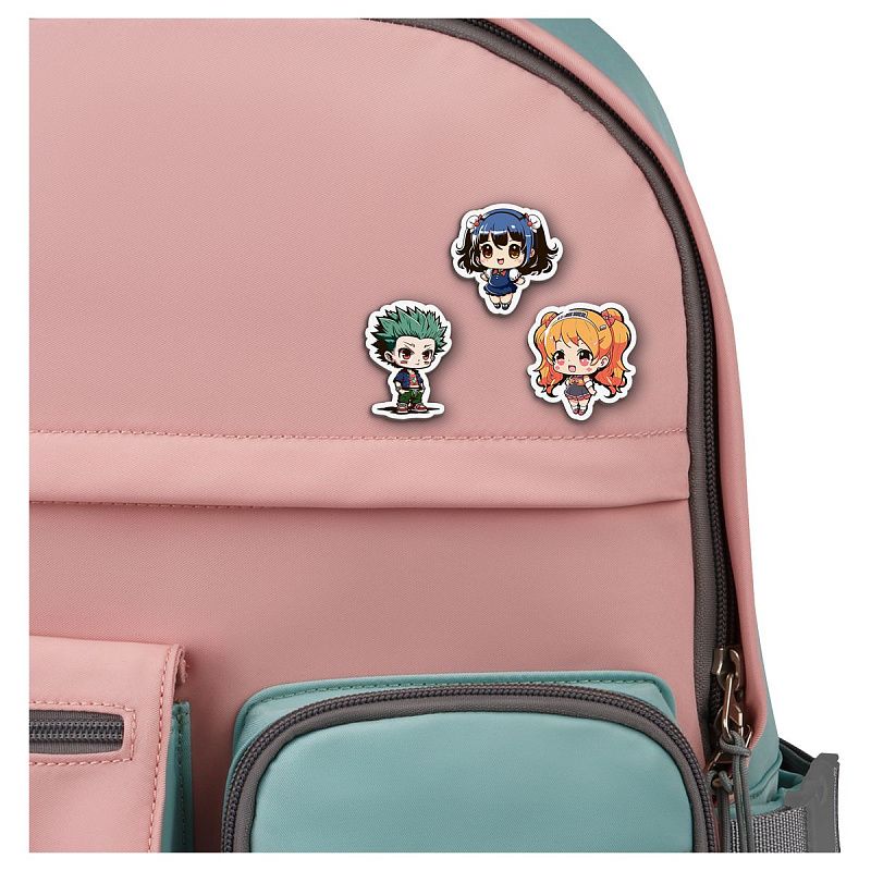 Набор деревянных значков MESHU "Friendly company", каширование, 3шт.