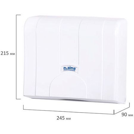 Диспенсер для полотенец LAIMA PROFESSIONAL LSA (Система H2), Z-сложения, белый, ABS, 607991, 3570-0 