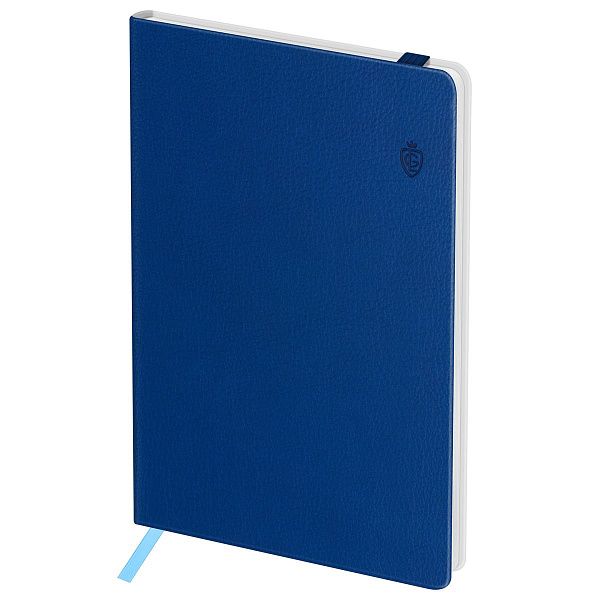 Записная книжка А6 80л. ЛАЙТ, кожзам, Greenwich Line "Classic. Blue", с резинкой, фактурное тиснение, блок в клетку