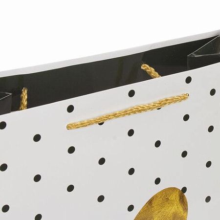 Пакет подарочный 26x12,7x32,4 см, ЗОЛОТАЯ СКАЗКА "Золотое сердце", ламинированный, 606583