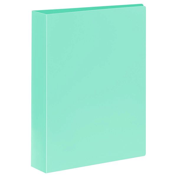 Папка на 4 кольцах СТАММ А4, 40мм, 500мкм, пластик, пастель, мятная