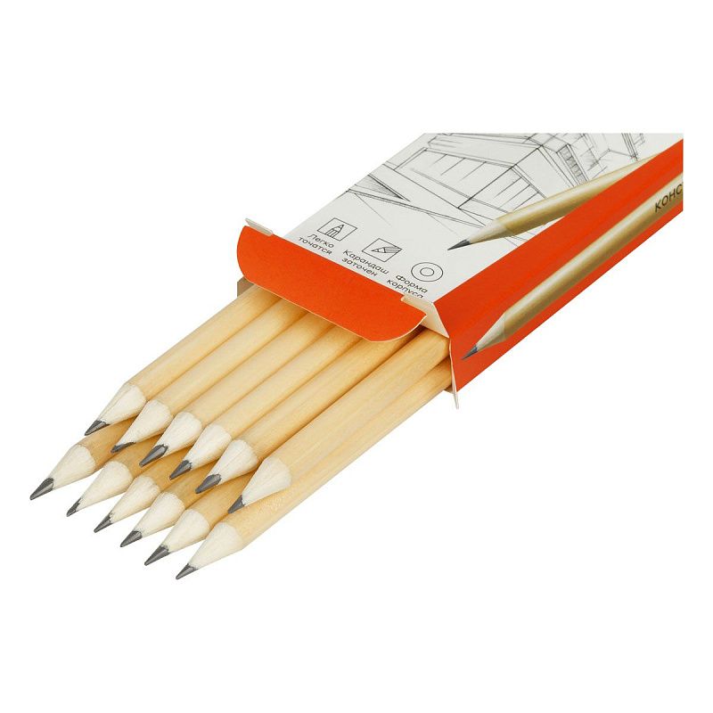 Карандаш ч/г Красин "Конструктор" ТМ (HB) круглый, заточен. 