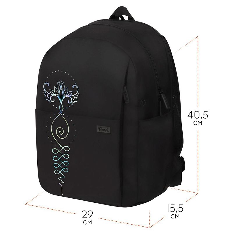 Рюкзак Först F-Spiritual "Sacred symbols" 40,5*29*15,5см, 2 отделения, 5 карманов, уплотненная спинка 