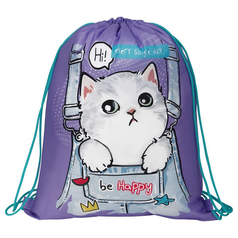 Ранец ArtSpace School Friend "Kitten" 39*30*18см, 2 отделения, 2 кармана, анатомическая спинка, пенал, мешок для обуви 