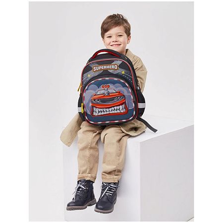 Рюкзак Berlingo Kids "Superhero" 36*27*12см, 1 отделение, 3 кармана, эргономичная спинка, LED кант 