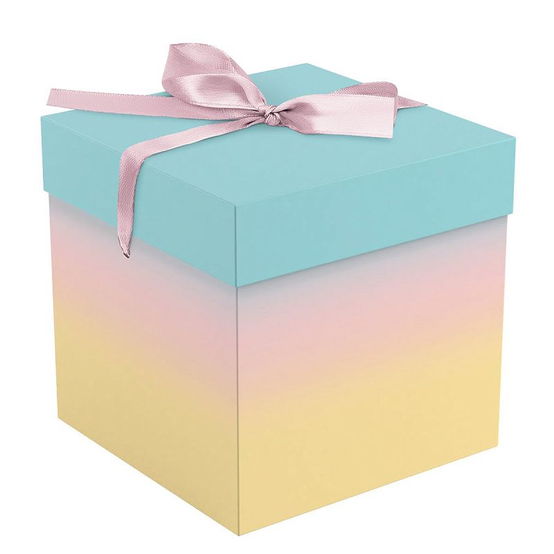 Коробка складная подарочная MESHU "Gradient", (15*15*15см), с лентой