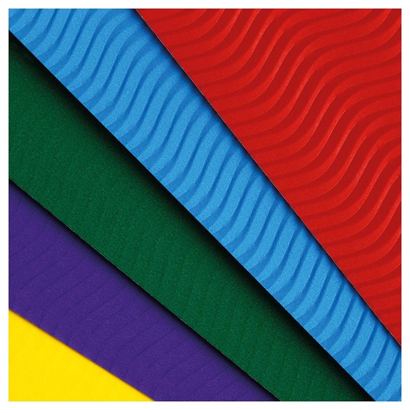 Картон цветной А4, ArtSpace, 5л., 5цв., гофрированный, волнистый, в пакете