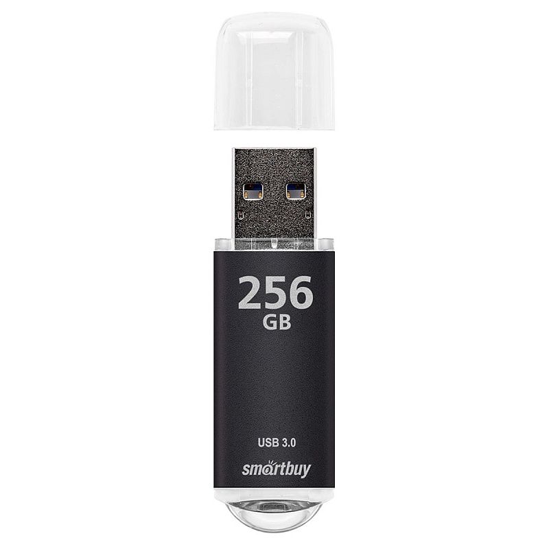 Память Smart Buy "V-Cut"  256GB, USB 3.0 Flash Drive, черный (металл. корпус )