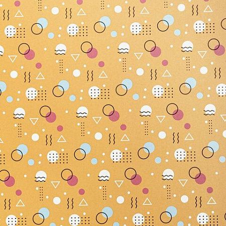 Бумага упаковочная мелованная "Terrazzo&Memphis", 70х100 см, 10 дизайнов ассорти, ЗОЛОТАЯ СКАЗКА, 592054
