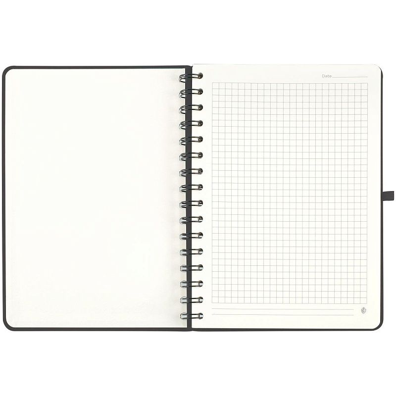 Записная книжка А5 96л., кожзам, на гребне, Greenwich Line "Just start. Black", твердая обложка, тиснение фольгой, с петлей для ручки