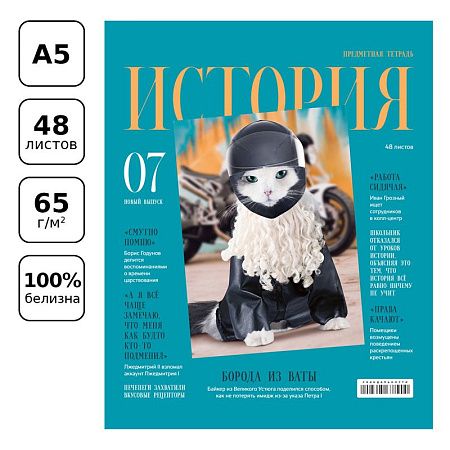 Тетрадь предметная 48л. BG "Скандальности" - История, глянцевая ламинация