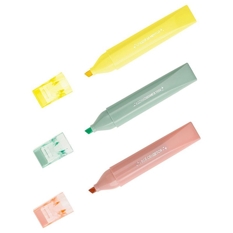 Текстовыделитель MESHU "Wishes", ассорти, пастельные цвета, 1-5 мм, шоу-бокс