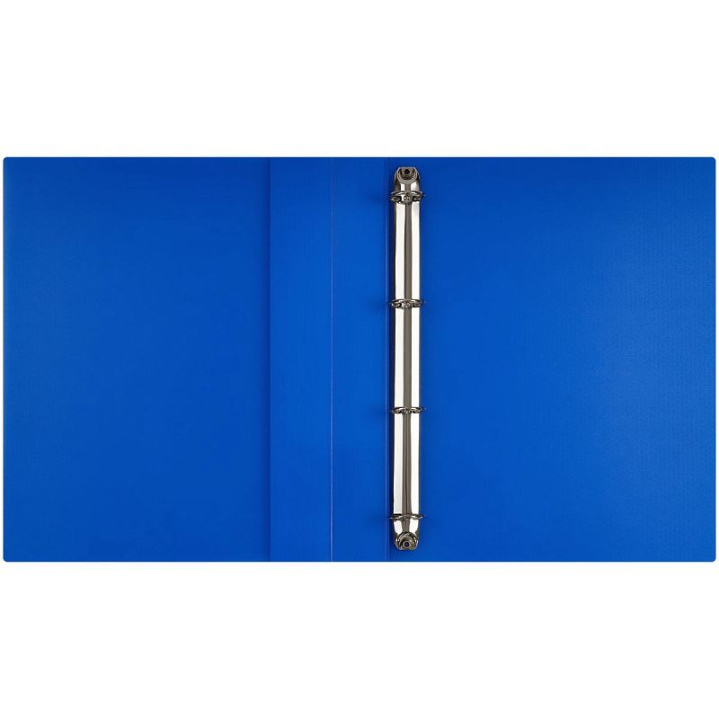 Папка на 4 кольцах СТАММ "Кристалл" А4, 25мм, 700мкм, пластик, синяя 