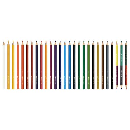 Карандаши цветные Faber-Castell "Замок", 24цв., шестигр., заточ.+6цв.+точилка, картон, европодвес