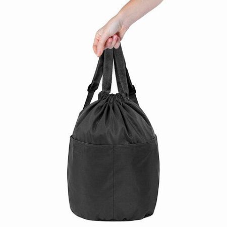 Рюкзак спортивный мешок HEIKKI PACK (ХЕЙКИ), 2 отделения, увеличенный объем, 40х35 см, черный, 272419 