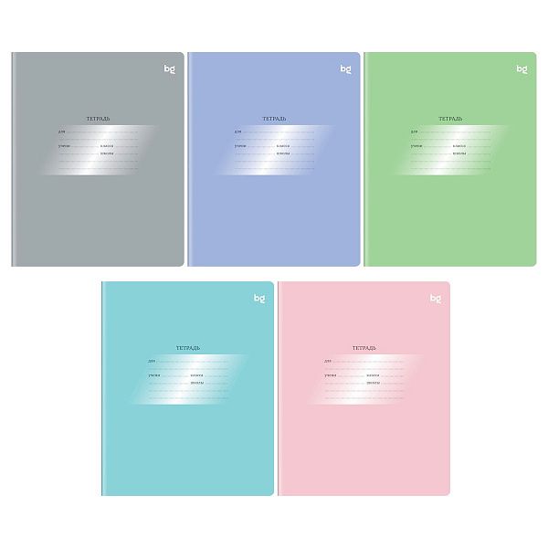 Тетрадь 12л., косая линия BG "Первоклассная", Mix