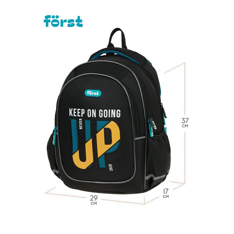 Рюкзак Först F-Cute "Up" 37*29*17см, 3 отделения, 2 кармана, эргономичная спинка 