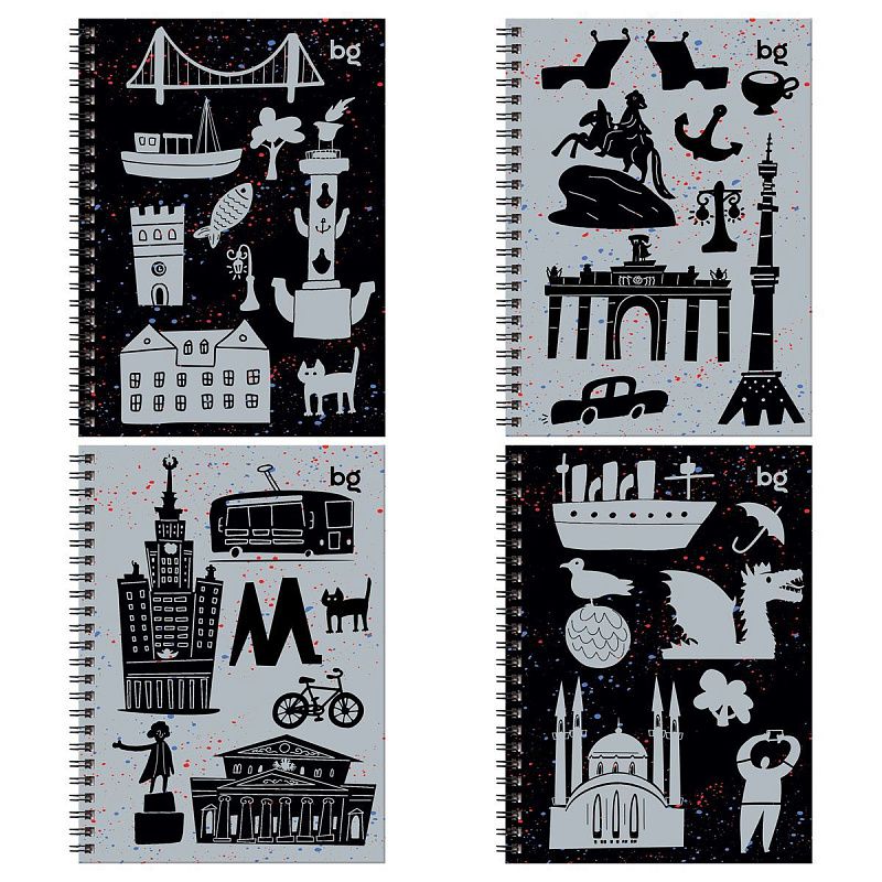 Записная книжка А6 96л., на гребне BG "Экспонат", глянцевая ламинация, твердая обложка