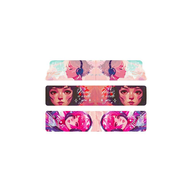 Закладки магнитные для книг, 3шт., MESHU "Anime", софт-тач, фольга, ассорти 