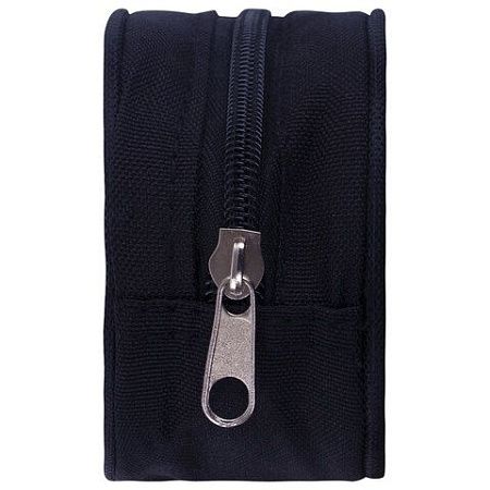 Пенал-косметичка BRAUBERG овальный, полиэстер, "Black", 22х9х5 см, 229271 