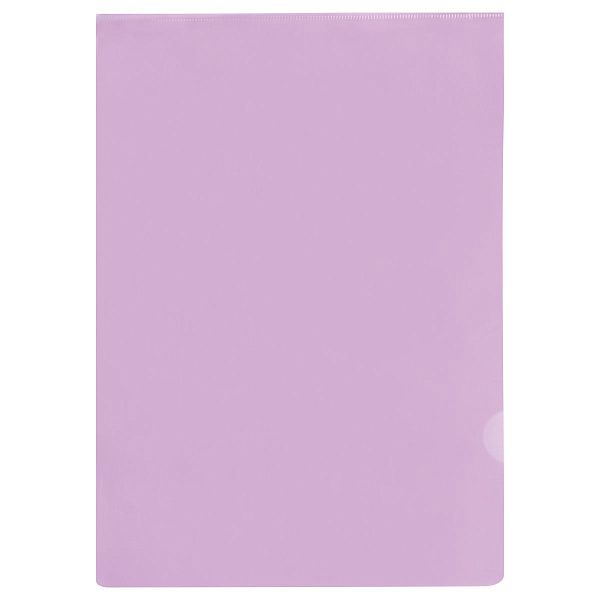 Папка-уголок СТАММ А4, 100мкм, пластик, прозрачная, фиолетовая