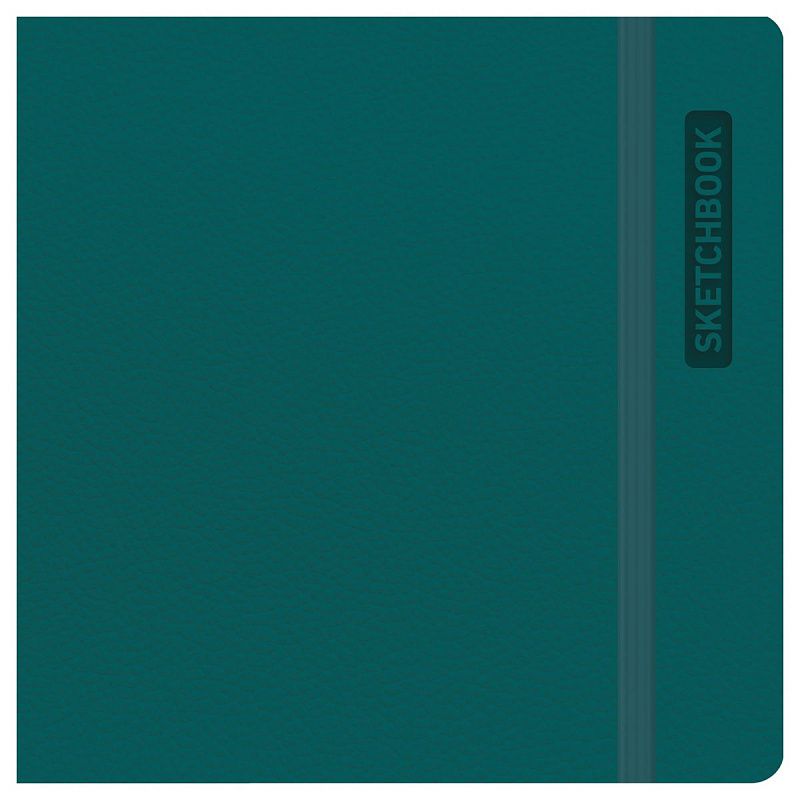 Скетчбук для акварели 40л., 145*145 BG "Bright. Teal", кожзам, на резинке, 200г/м2