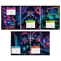 Тетрадь 12л., клетка BG "Gamer", выб.лак