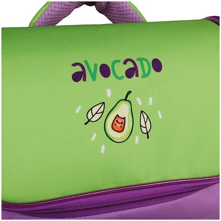Ранец ArtSpace облегченный Happy School "Happy Avocado" 39*28*18см, 1 отделение, 4 кармана, анатомическая спинка 