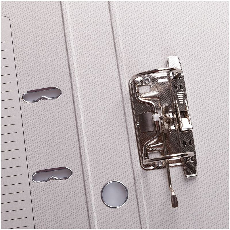 Папка-регистратор OfficeSpace 50мм, мрамор, черная, нижний метал. кант 