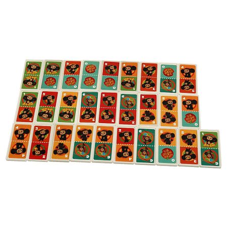 Игра настольная Домино, Умные игры "Чебурашка", картонная коробка