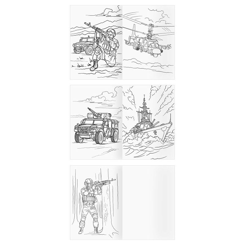 Раскраска А4,  8 стр., ТРИ СОВЫ "Для мальчика"