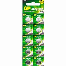 Батарейки КОМПЛЕКТ 10 шт., GP Alkaline, 189A (G10, LR54), алкалиновые, отрывной блок, 189FRA-2C10