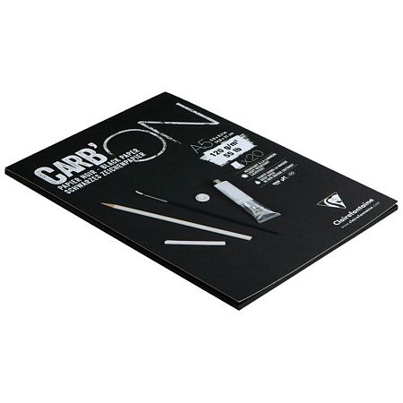 Скетчбук 20л., А5 Clairefontaine "Carb ON", на склейке, мелкозер., черный, 120г/м2