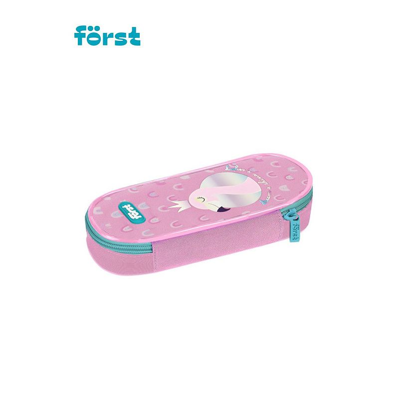 Пенал корпусный 1 отделение, 220*90*45 Först "Shiny flamingo", полиэстер 